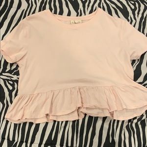 pink peplum top